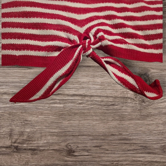 Express Red and White Striped Sweater - Picture 3 of 3